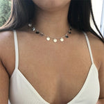 Star Moon Choker For Women Bead Choker Necklace