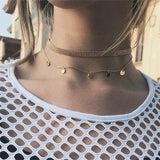 Star Moon Choker For Women Bead Choker Necklace