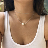 Star Moon Choker For Women Bead Choker Necklace