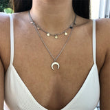 Star Moon Choker For Women Bead Choker Necklace