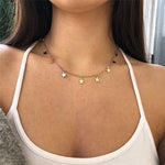 Star Moon Choker For Women Bead Choker Necklace