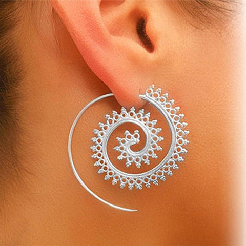 Spiral Stud Ear Exaggerated Swirl Earring Earrings