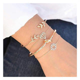 Gold Bracelet Set Women Fashion Jewelry