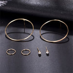 Gold Simple Circle Earrings