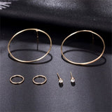 Gold Simple Circle Earrings