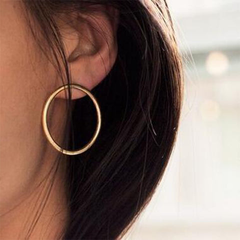 Big Round Circle Earrings for Women