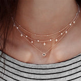 Multi-layer Star Pendant Necklace Multilayer Necklace