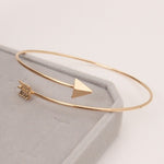 Gold Chain Moon Leaf Crystal Geometry Open Bracelet Set