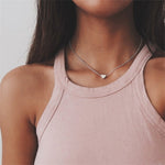 New Tiny Heart Necklace for Women SHORT Chain Heart Shape