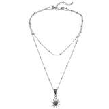 Sunflower Silver Chain Choker Women Necklaces