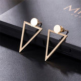 Creative Personality Triangle Rear-Mounted Earrings